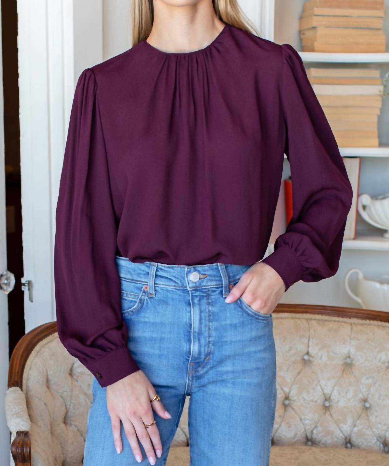 Emerson Fry - Gathered Neckline Top