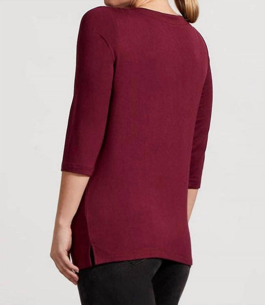 Tribal - Soft French Terry Boat Neck Top