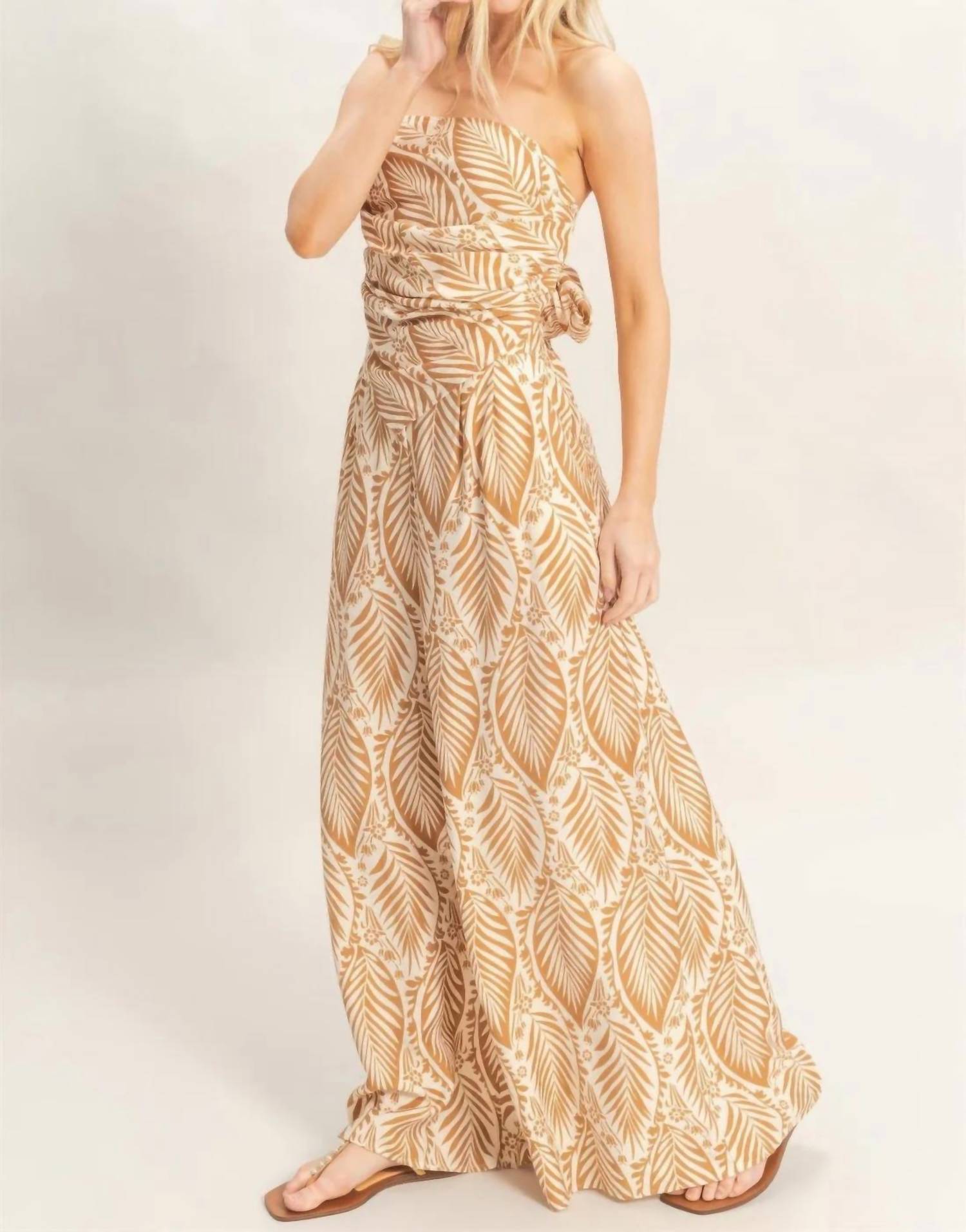 Hyfve - Tropical Strapless Tie Top