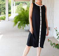Elle Grey Easy Like Sunday Morning Mini Dress in black - women's dress - detail view