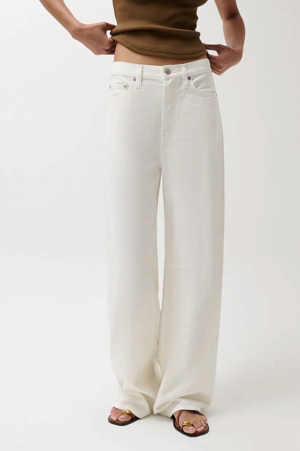 Pistola - Sydney High Rise Bowed Linen Wide Jean