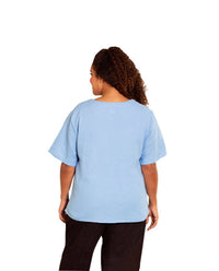 On The Plus Side - Ameli Cotton Short Sleeve V-Neck Top - Plus