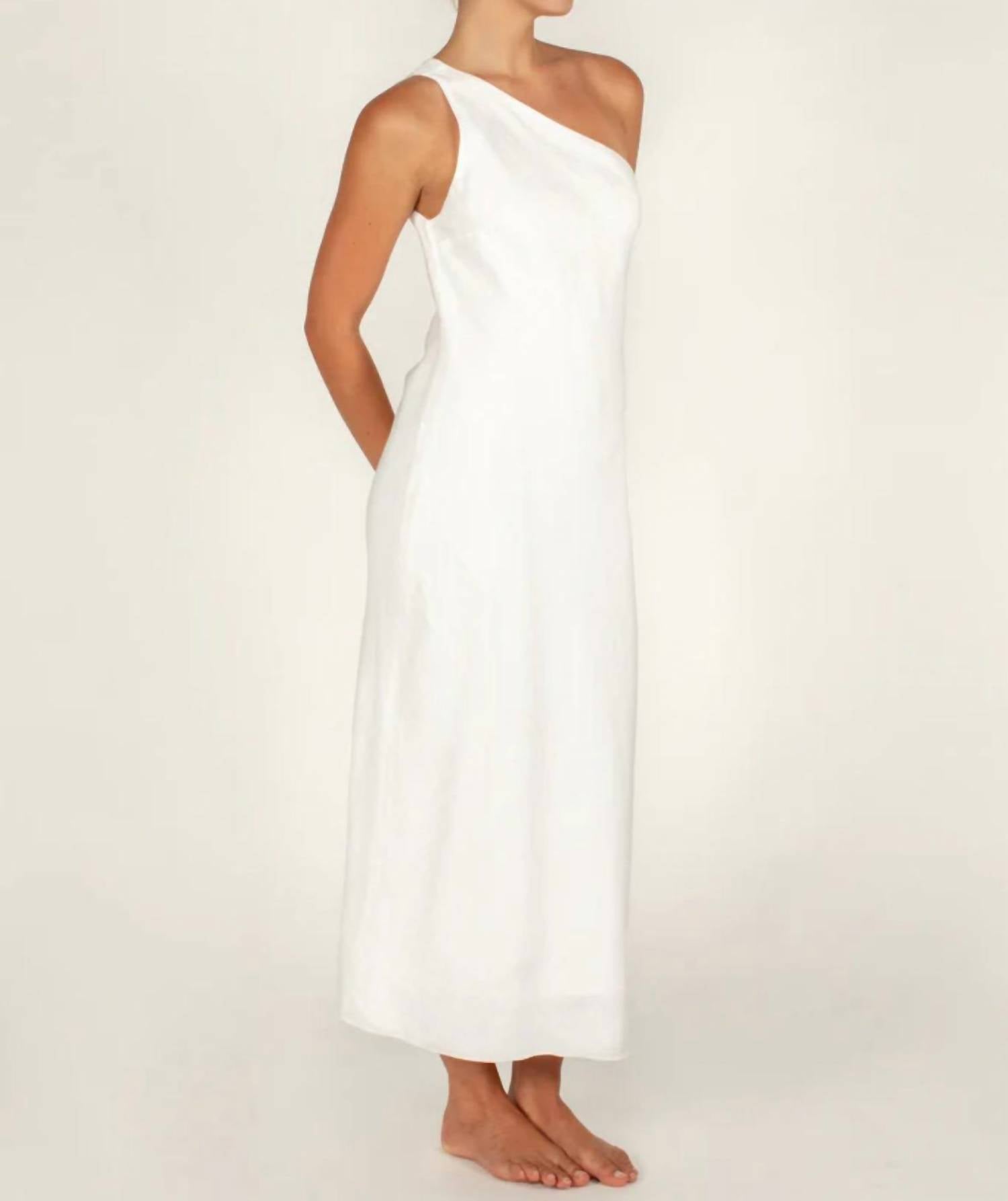 Mikoh - Linen Vera One Shoulder Maxi Dress