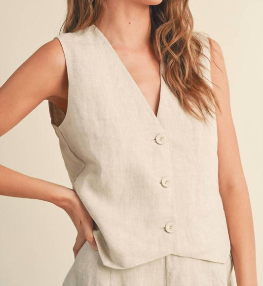 Miou Muse - Wren Linen Vest