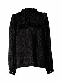 EMILY LOVELOCK Daisy Blouse in black - women's blouse - view 4