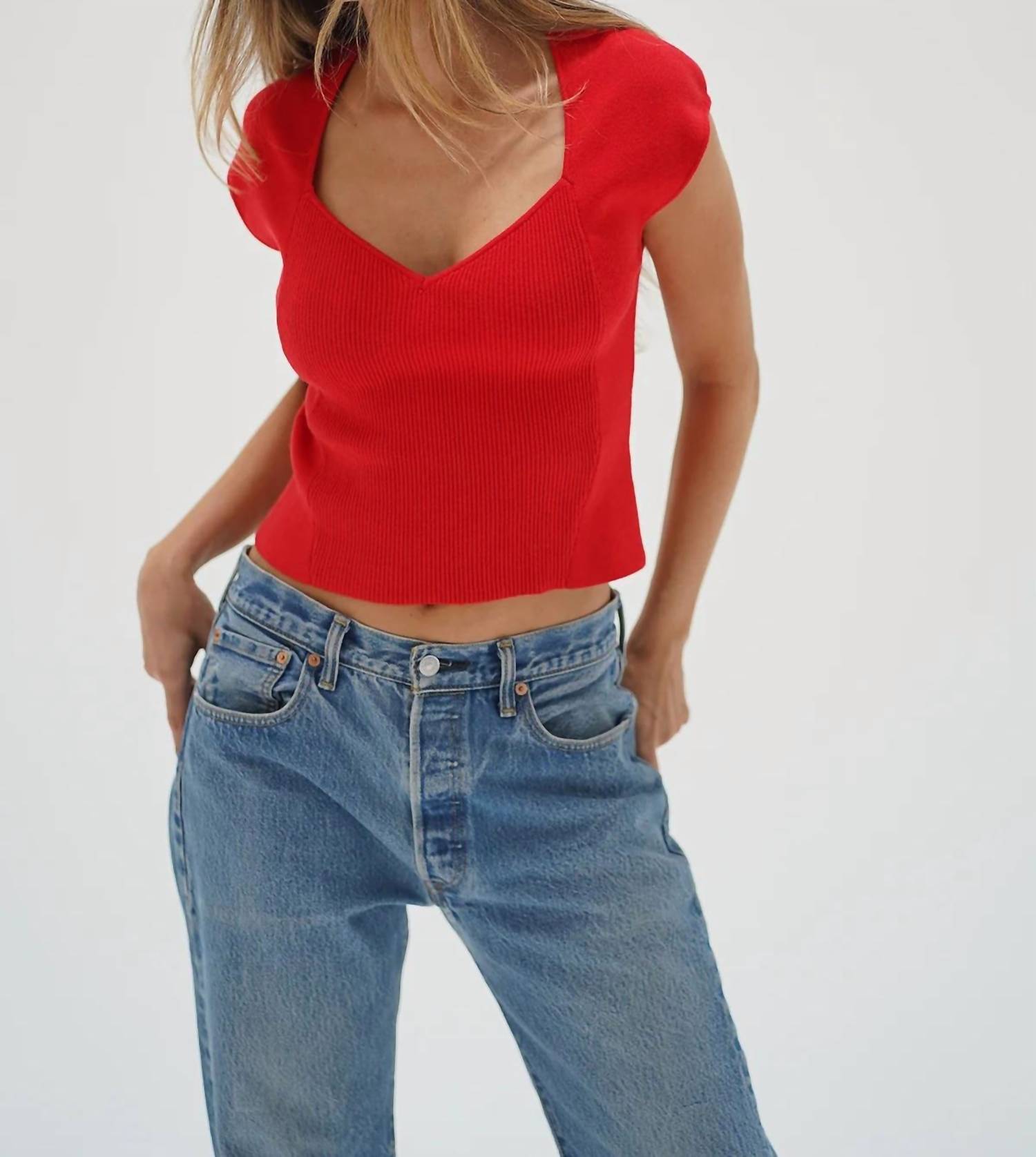 Lna - Millie Cap Sleeve Sweater