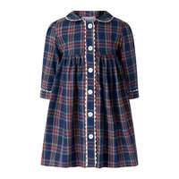 Rachel Riley - Girl's Tartan Button Front Dress And Bloomers Set