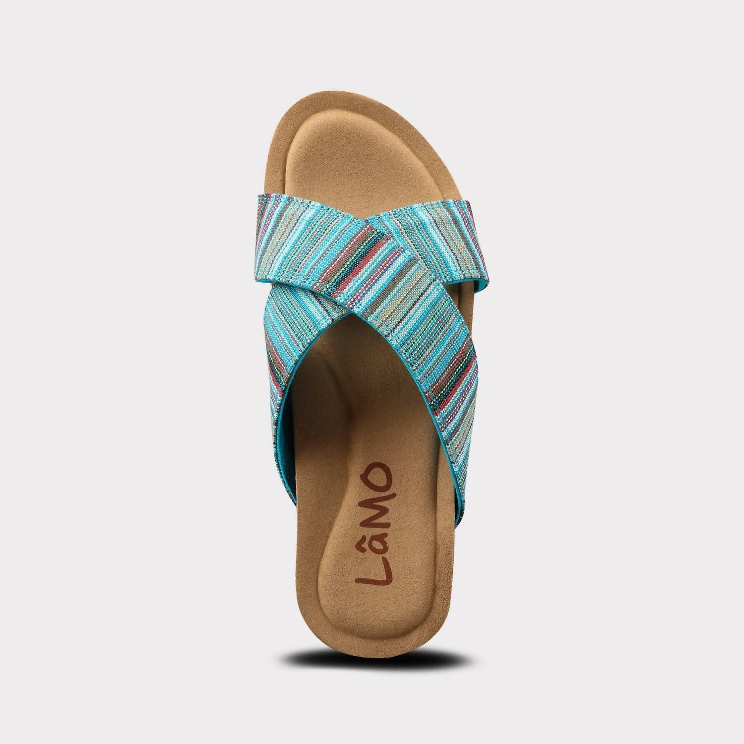 Lamo Women's Leyla Crossband Sandal in turquoise - women's sandal - alternate view