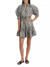 Zimmermann - Wylie Lantern Cotton Mini Dress