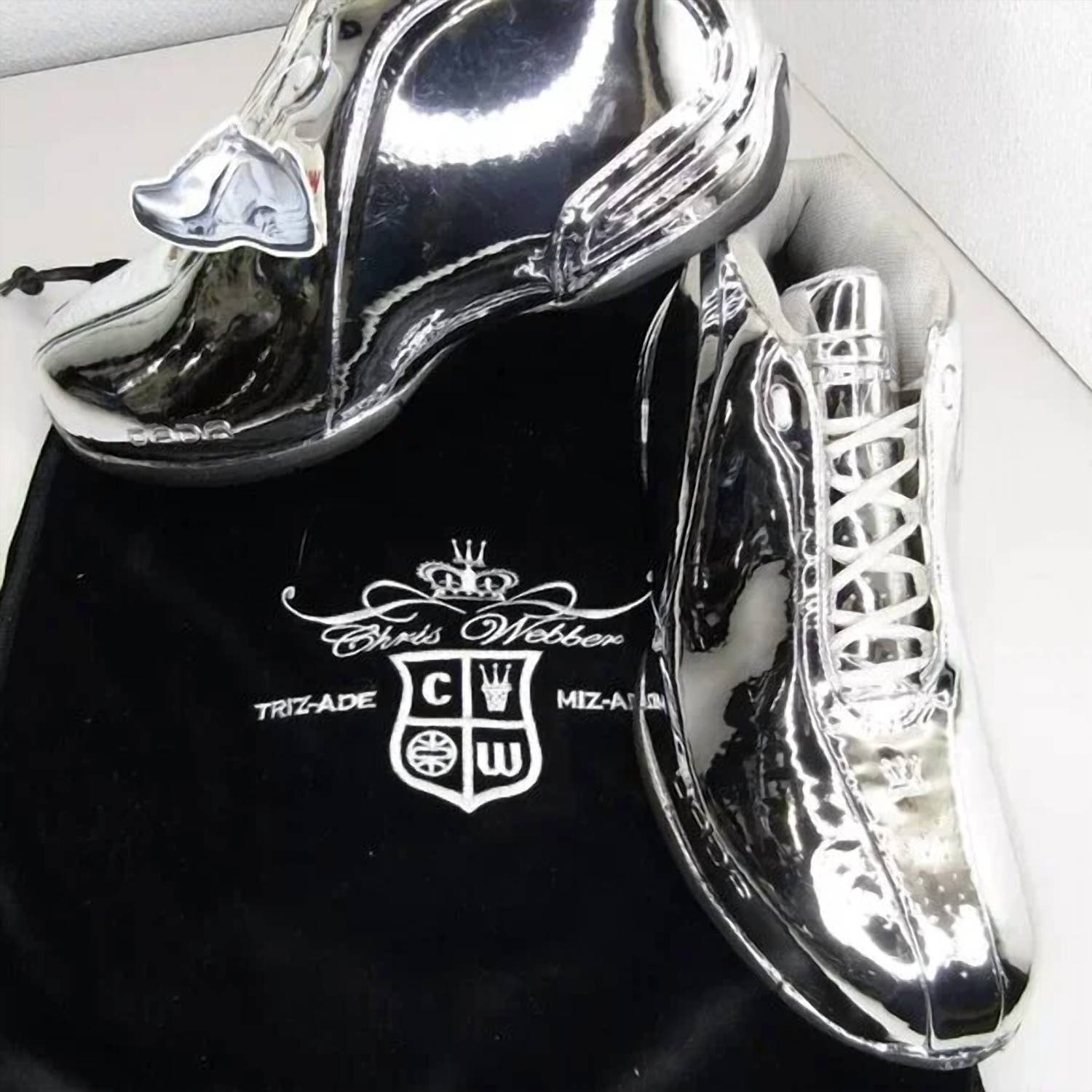 dada supreme Men's Dubbz Chrome Luxury Webb Basketball Sneakers in silver - men's sneaker - view 4