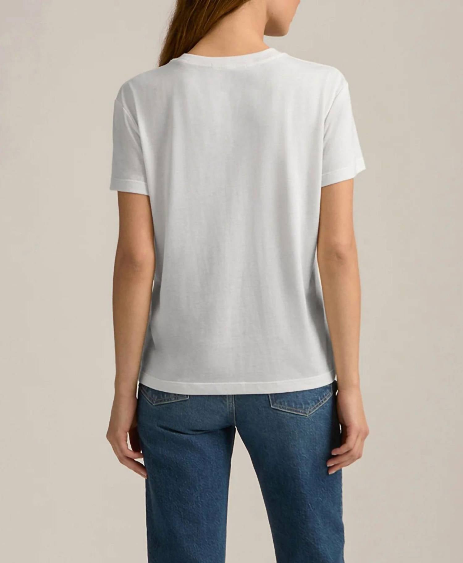 Favorite Daughter Mom Of The Year Tee in white wisteria - women's t-shirt - detail view