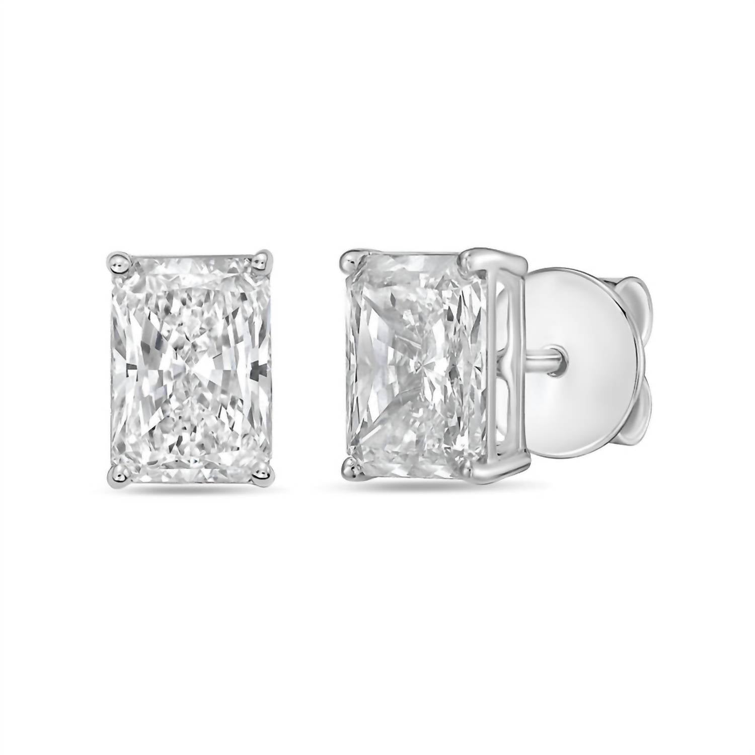 Diana M Jewels - Women's Radiant Lab-grown Diamond Stud Earrings (15.00 Tcw) - Grand
