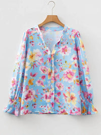 Everyday The Label - Women's Meadow Floral Smocked V-neck Blouse