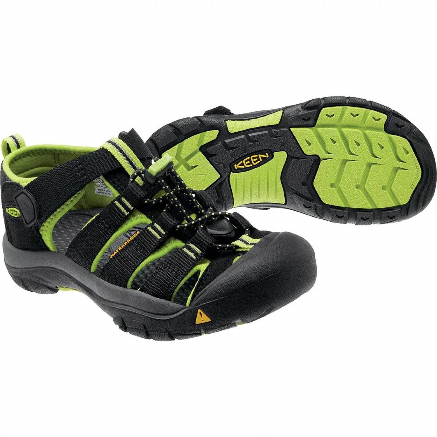 Keen Kid's Newport Outdoor Sandals in black lime - kids' sandal - view 4