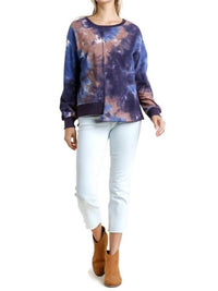 Umgee - Contrast Trim Tie Dye Top