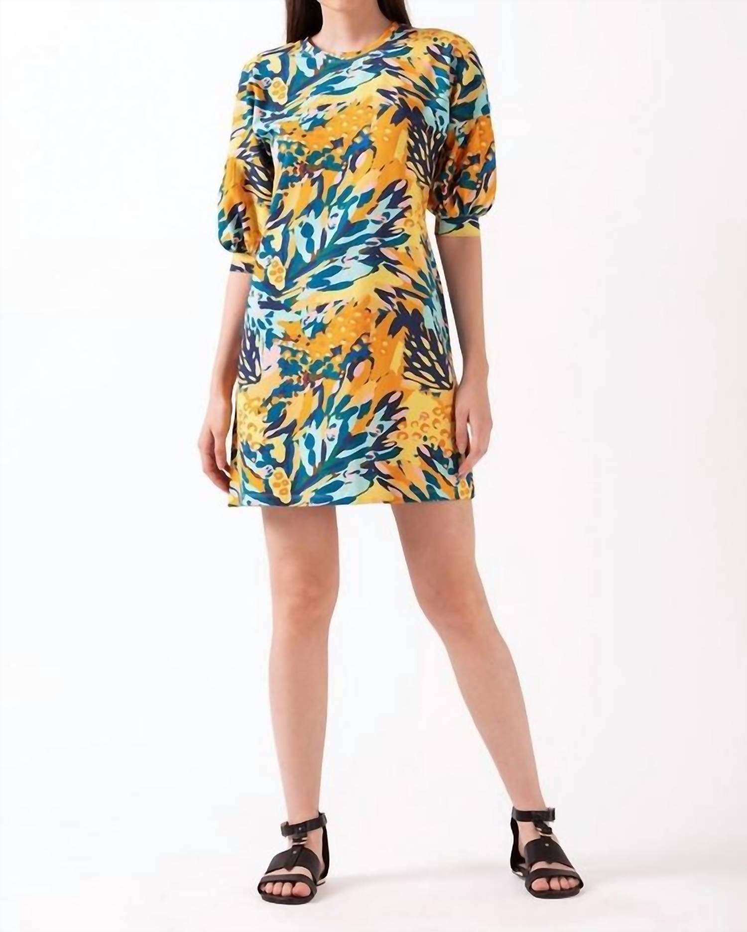 Celina Moon - Troian Puff Sleeve Mini Dress