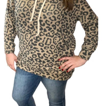 Honeyme - Leopard Fleece Hoodie