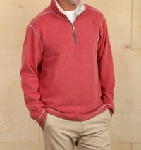 True Grit - Melange Soft Fleece Quarterzip Sweater