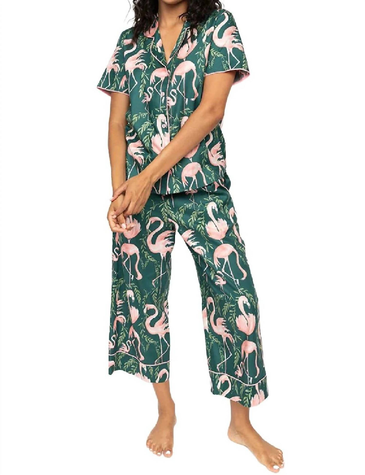 Cyberjammies - Flamingo Cropped Pajama