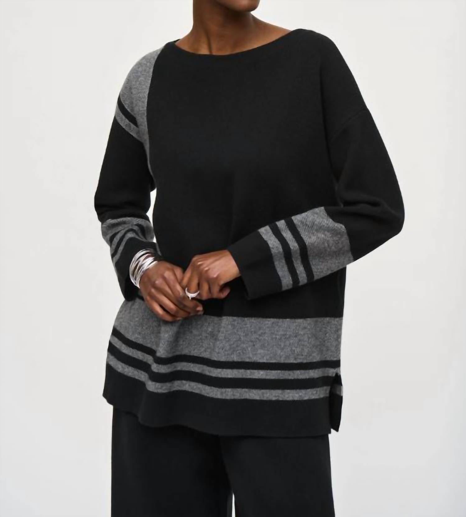 Joseph Ribkoff - Knit Stripe Tunic Sweater