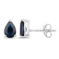 Diana M Jewels - Women's Pear Natural Blue Sapphire Stud Earrings (1.60 Ct) - Classic