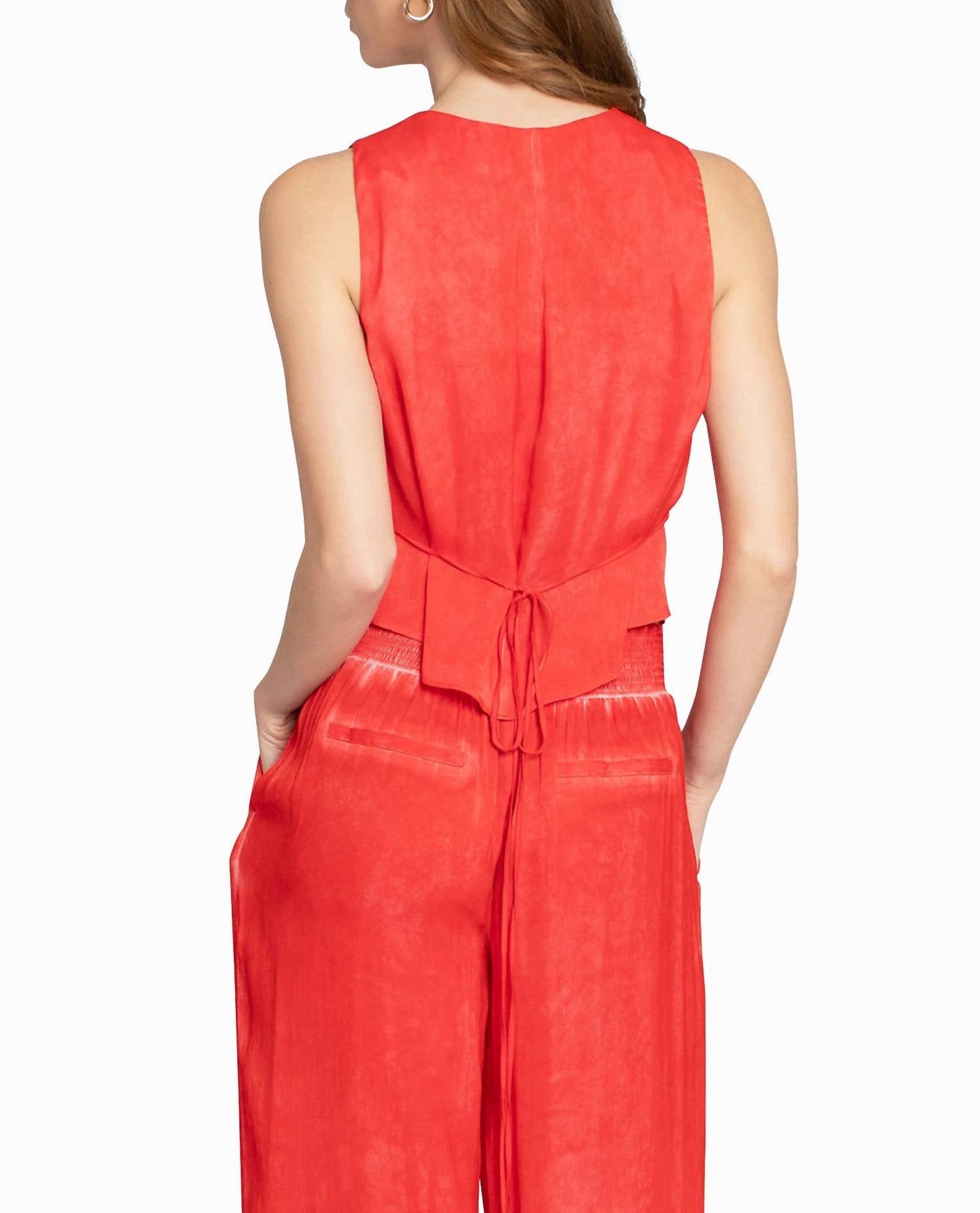 Nicole Miller - Garment Dyed V-Neck Top