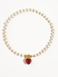 Flanerie By Maiq - Women's Wren Vintage Pearl Heart Necklace