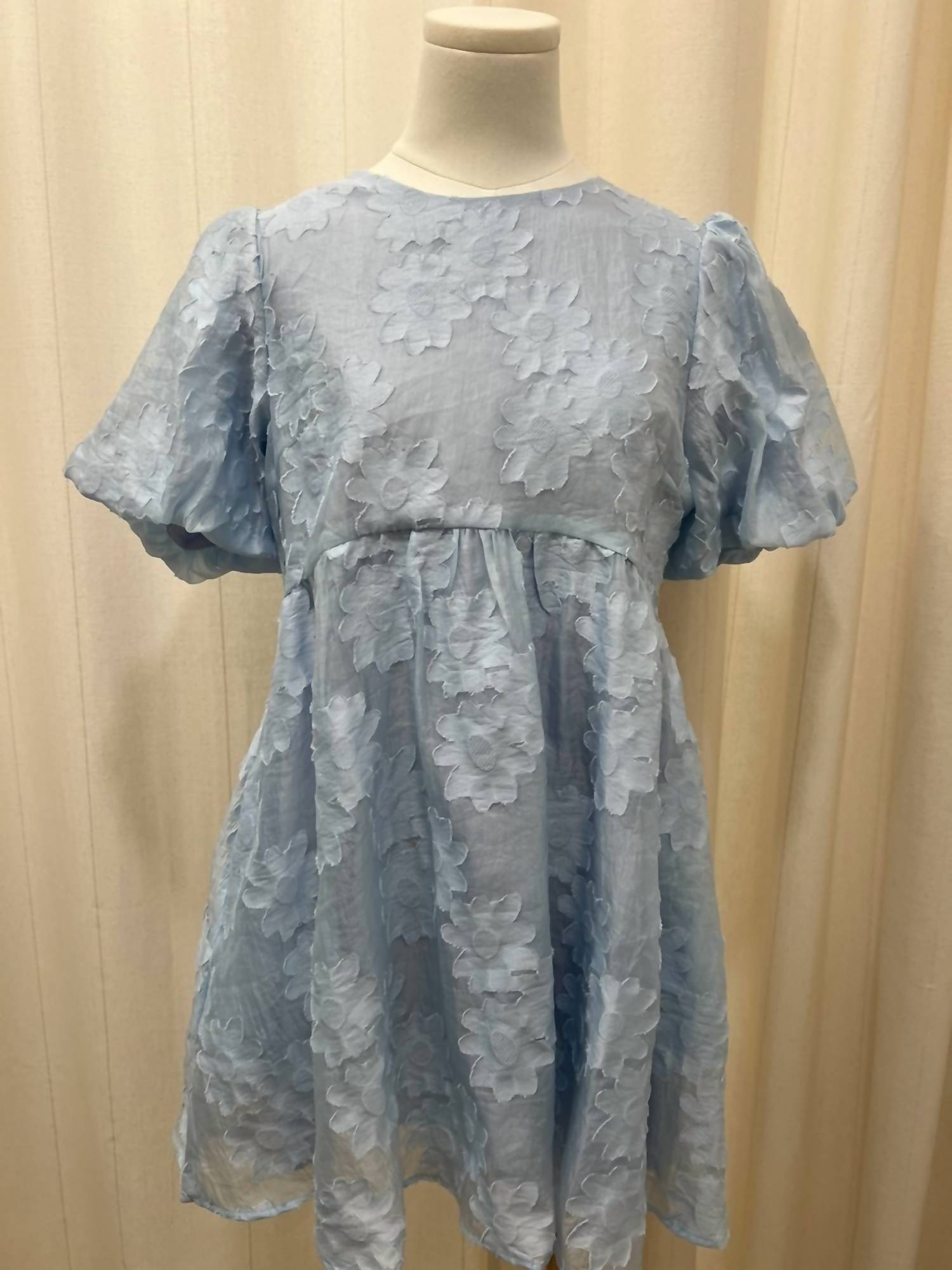 Heyson - Textured Babydoll Mini Dress