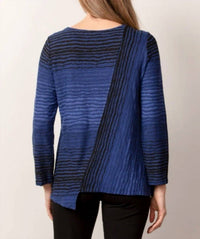 habitat Mixed Direction Pullover in blue - women's sweater - detail view
