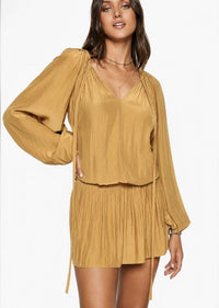 Ramy Brook - Silk Blend Long Sleeve Mini Dress