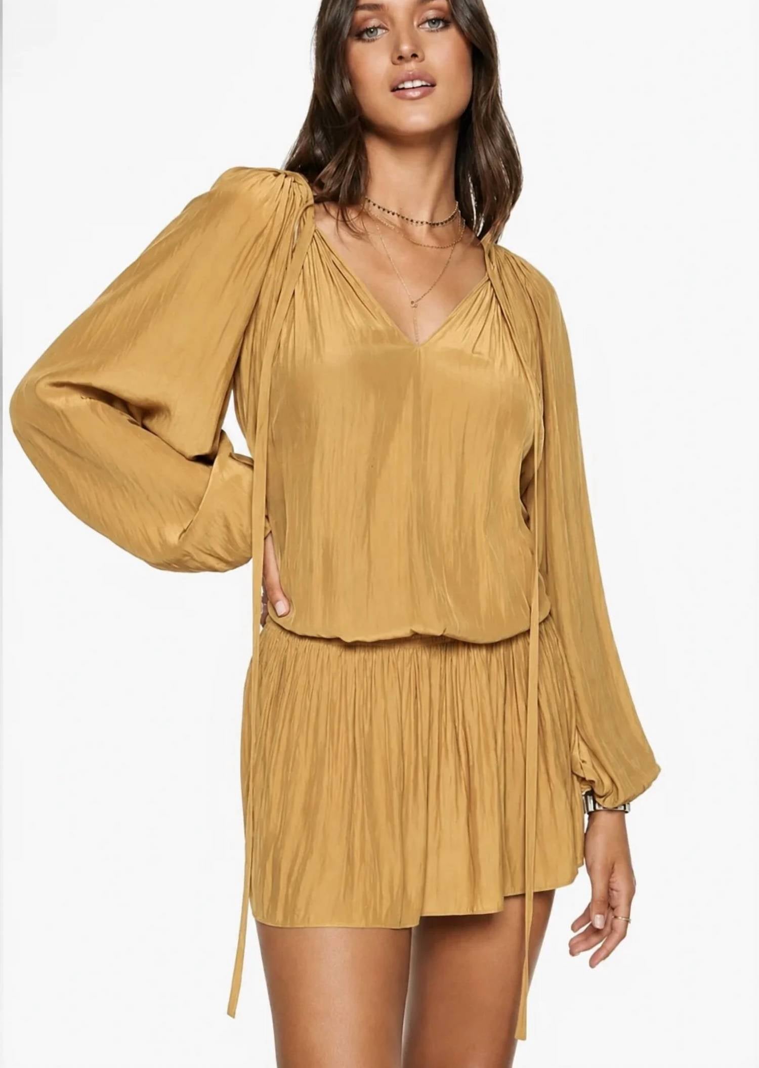 Ramy Brook - Silk Blend Long Sleeve Mini Dress