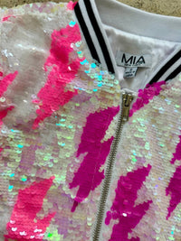 Mia - Tween Girl's Sequin Lightning Bolt Jacket