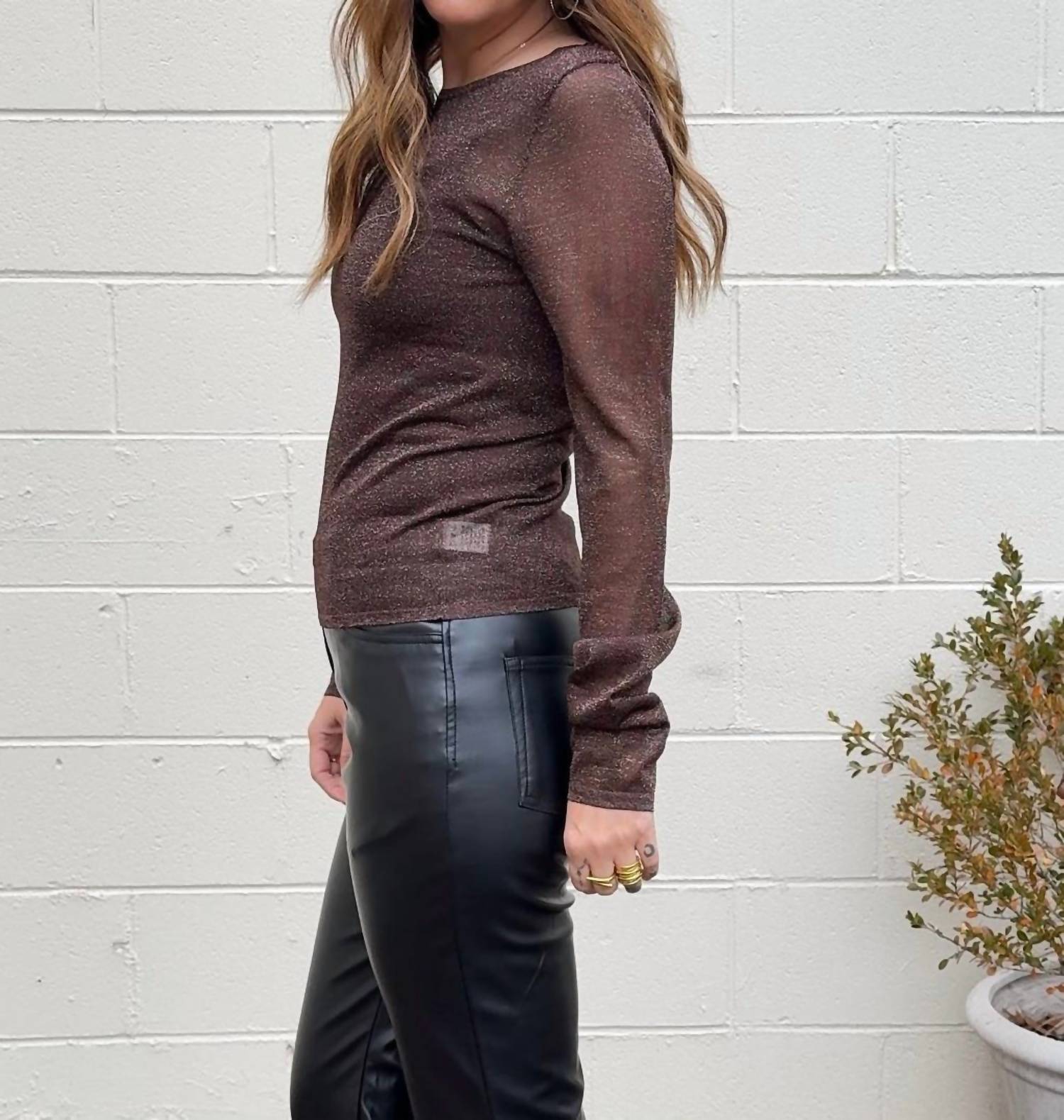 Crescent - Sierra Sheer Metallic Top