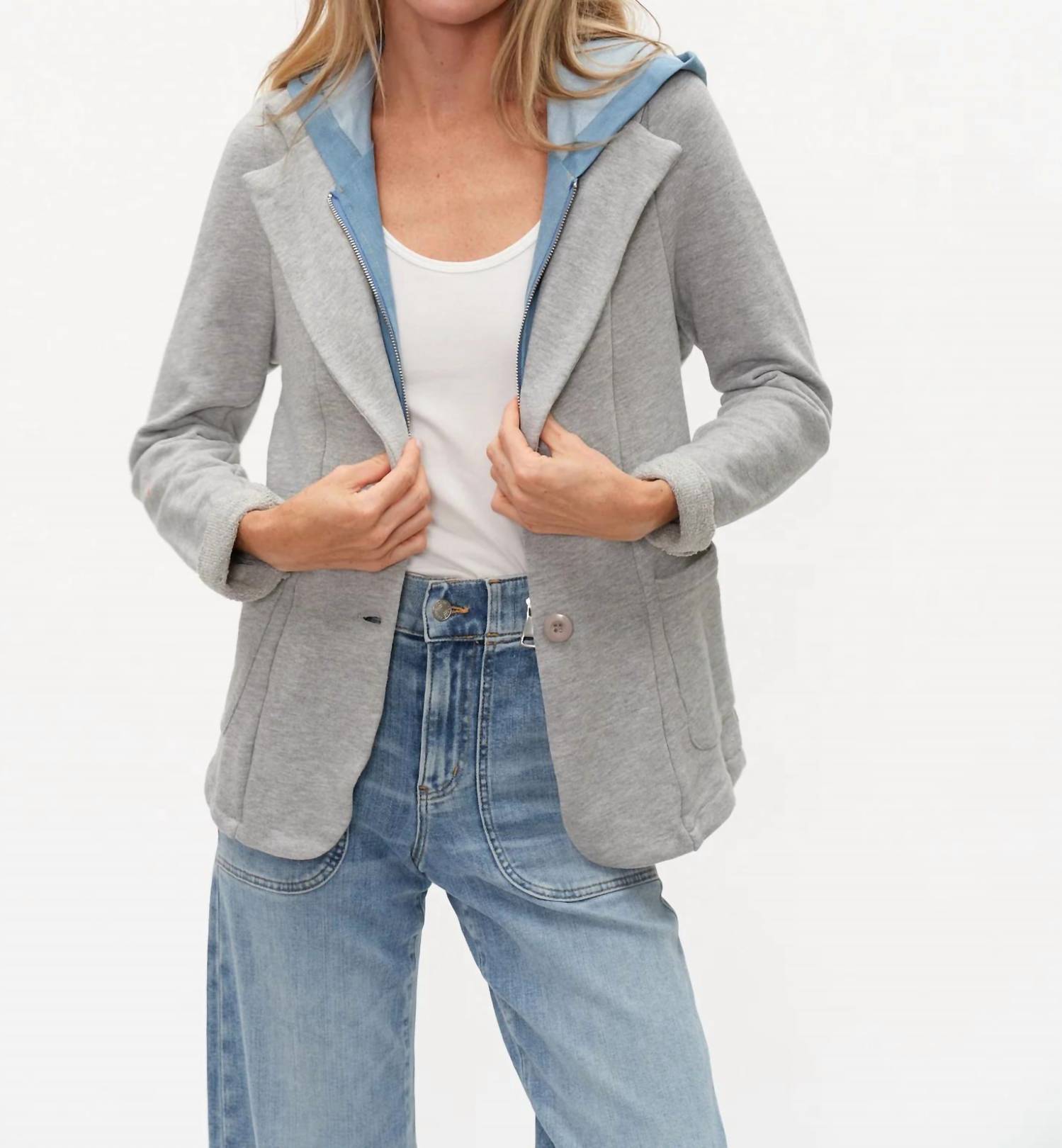 Six/Fifty - Torino Mixed Media Blazer