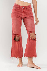 Vervet By Flying Monkey - Apple Cider 90's Vintage Crop Flare Jean