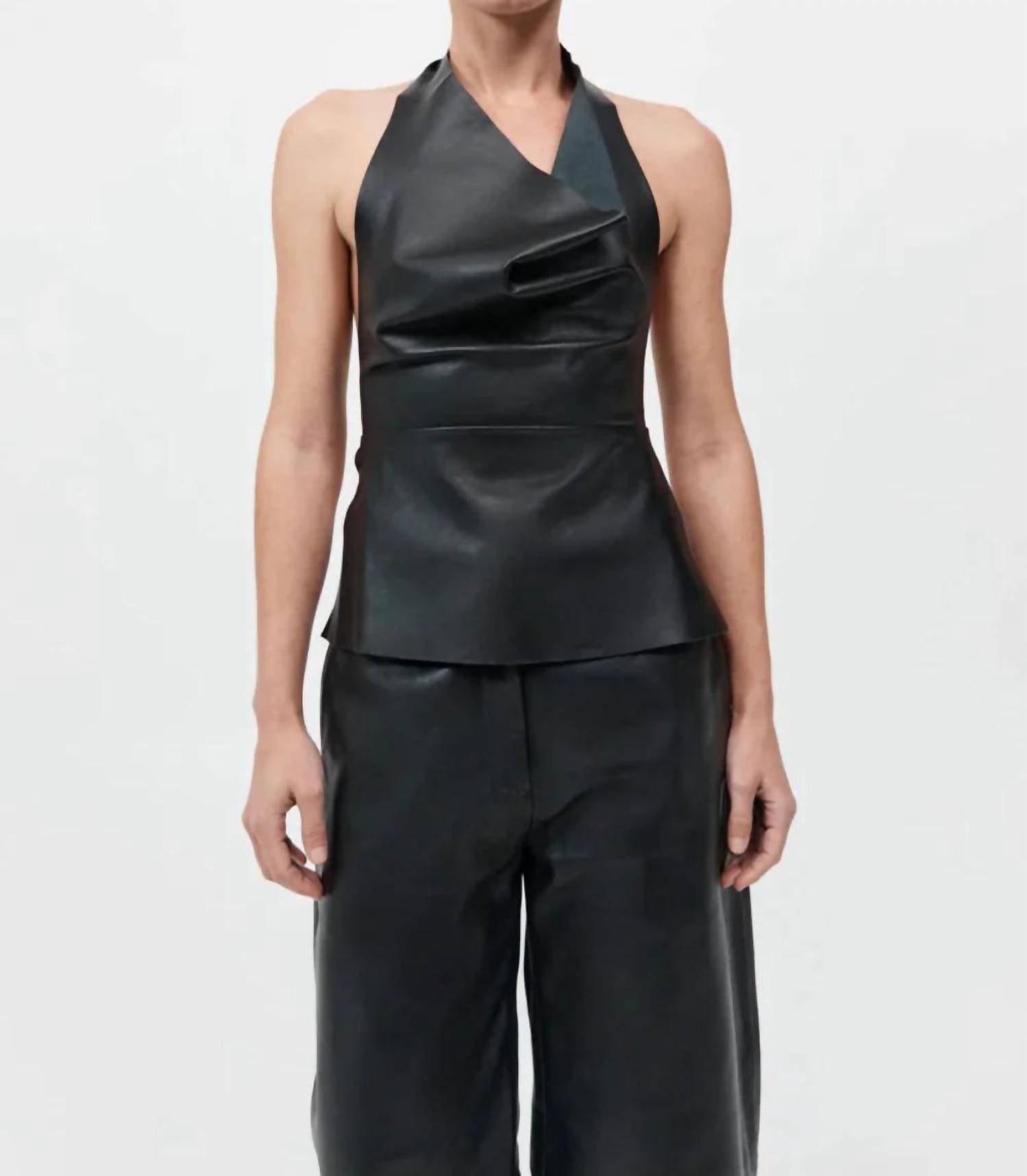 St. Agni - Leather Tie Top