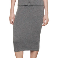Enza Costa Women's Cashmere Skirt in thunder - women's skirt