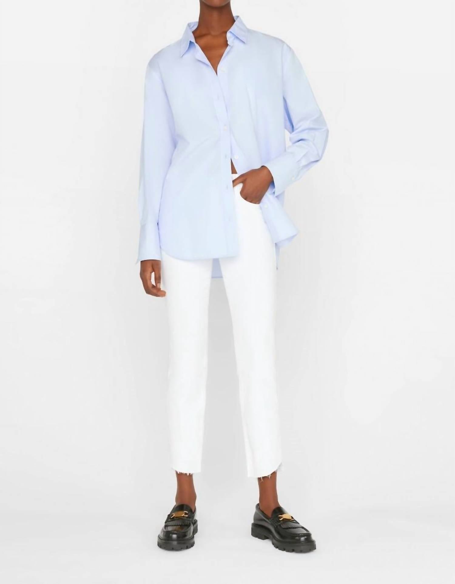 Frame - Le High Straight Cascade Raw Hem Jeans