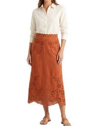 Annabo - Eyelet Midi Skirt