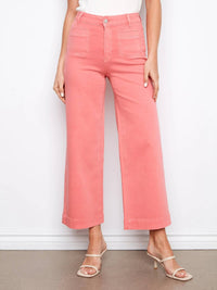 Charlie B - Colored Twill Crop Flare Leg Pant