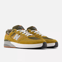 New Balance Men's Numeric Andrew Reynolds 933 Shoes in camel with dark brown - men's sneaker - detail view