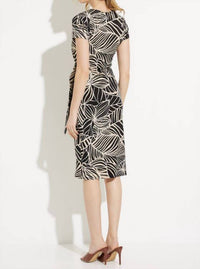 Joseph Ribkoff - Palm Print Wrap Midi Dress