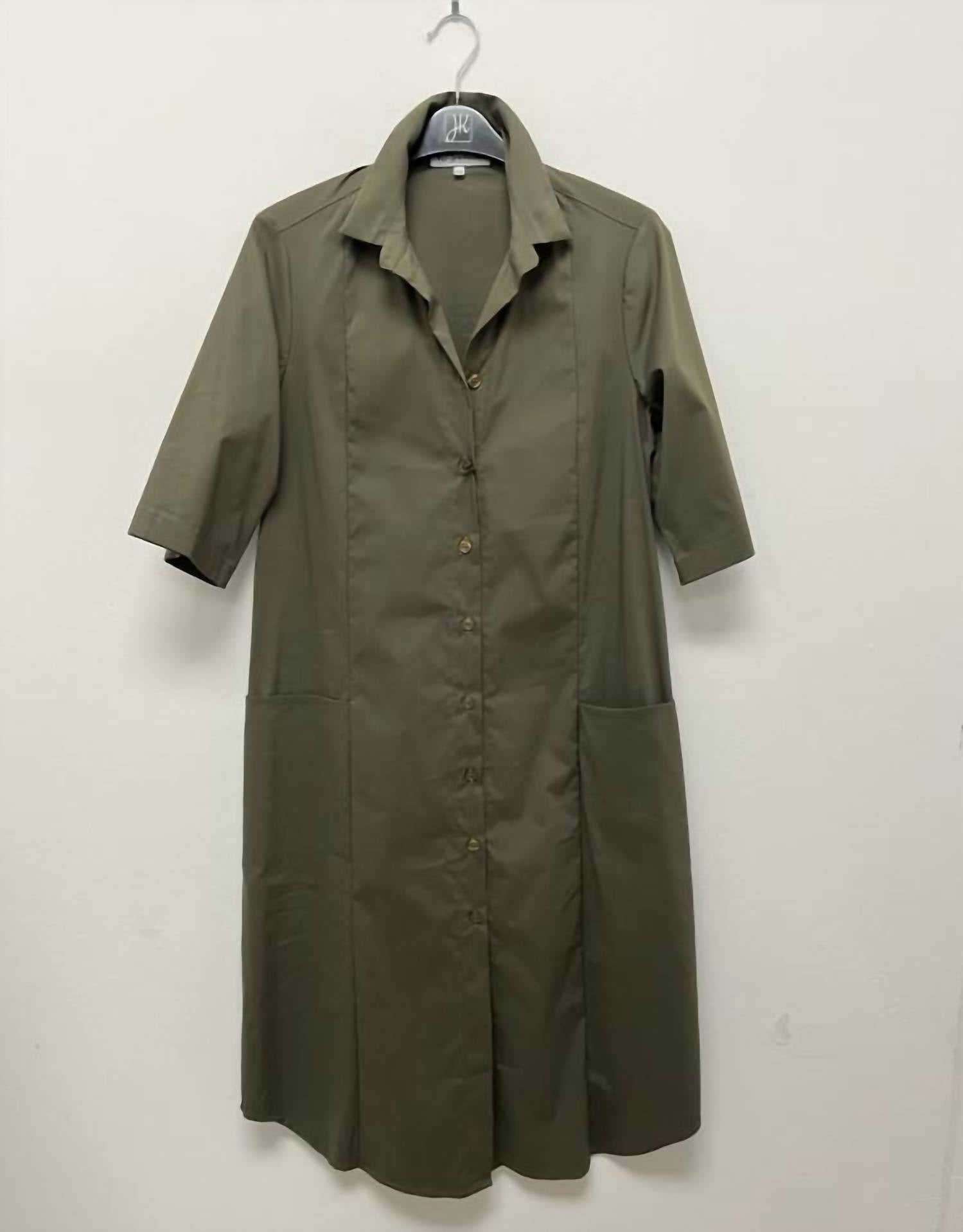Vlt'S By Valentina'S - Women's Cotton Poplin Shirt Dress