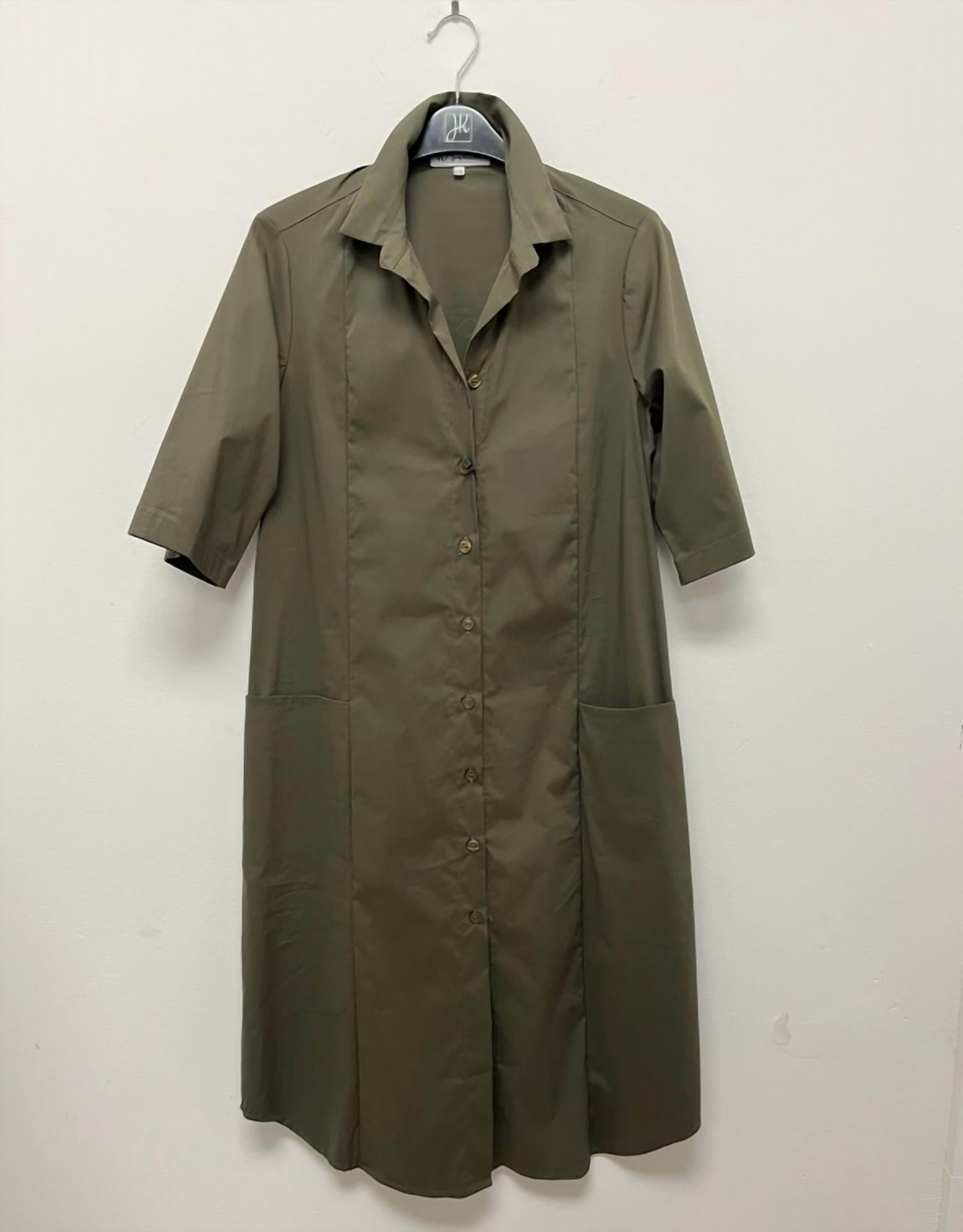 Valentina - Women's Cotton Poplin Shirt Dress