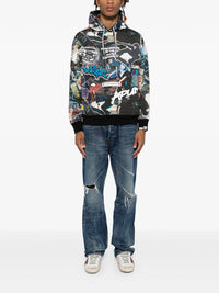 Aape - Moonface Logo Graffiti Print Hoodie