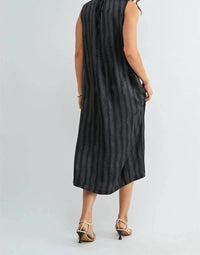 Fun 2 Fun - Textured Satin Sleeveless Dress