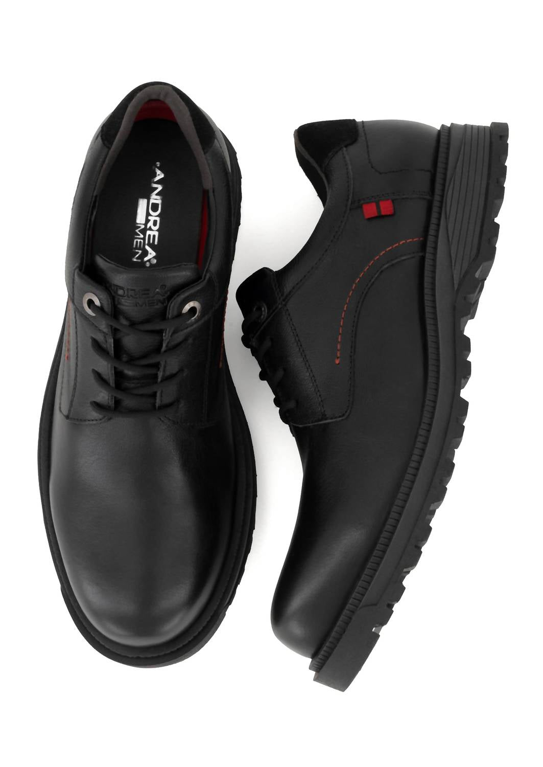 Andrea Men's Leather Oxford Shoes in black 1 - men's shoe - view 4