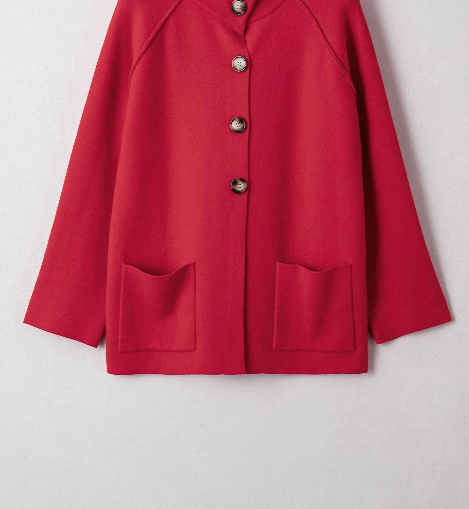 Lovesoft - Collared Button Front Wrapped Cardigan