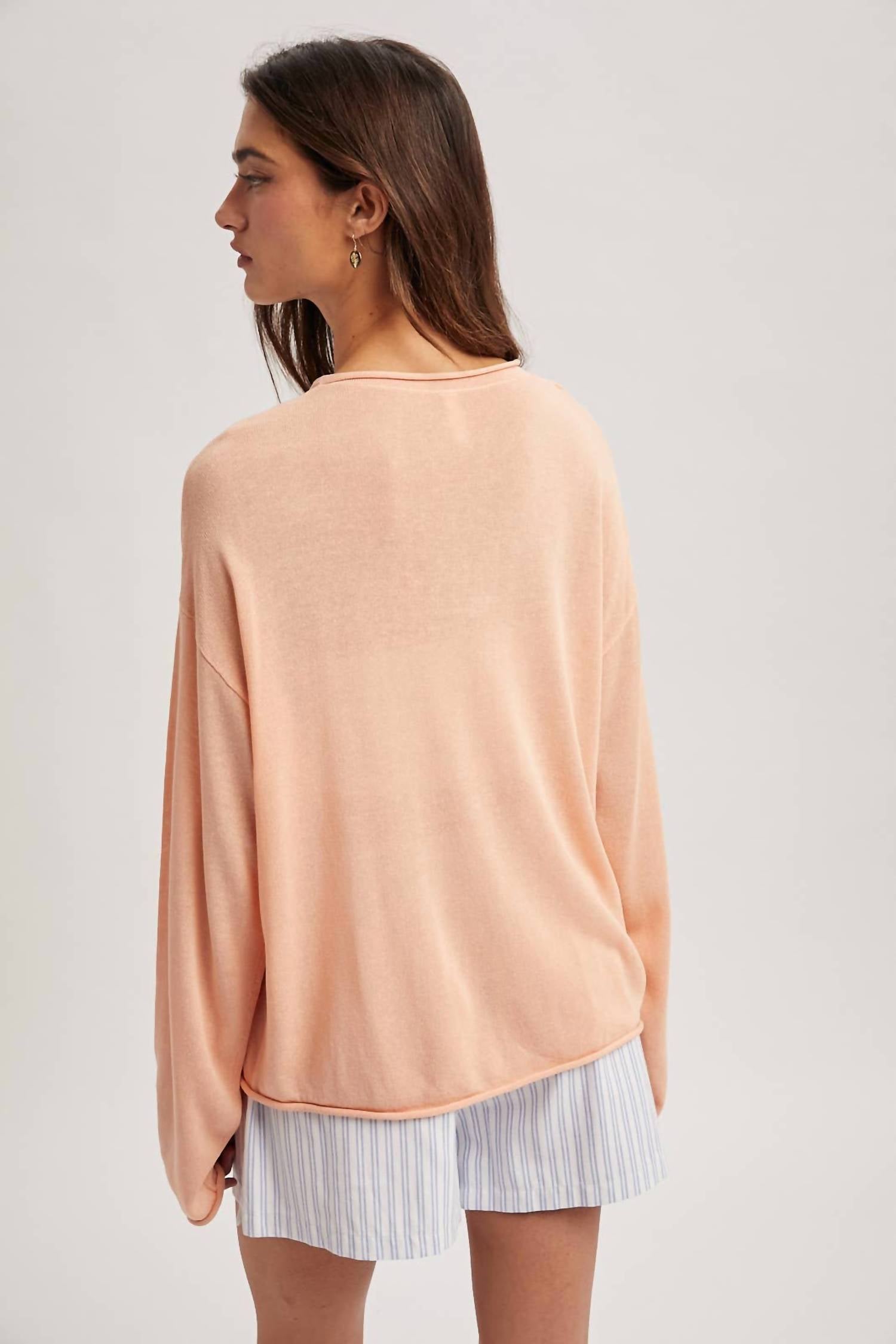 Wishlist - Lightweight Rolled Hem Sweater