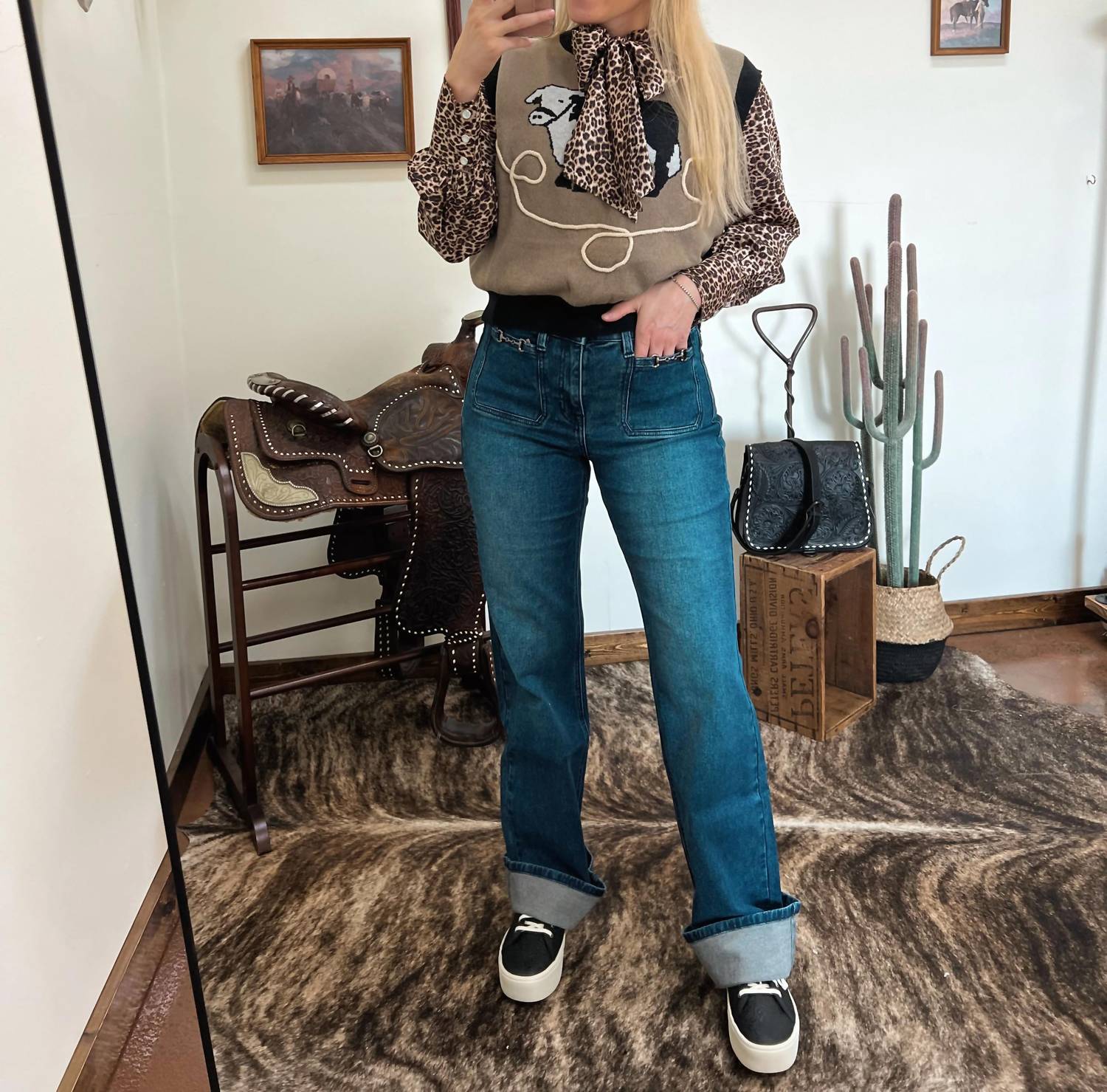 Rock & Roll Denim - Snaffle Bit Trouser Wide Leg Jeans